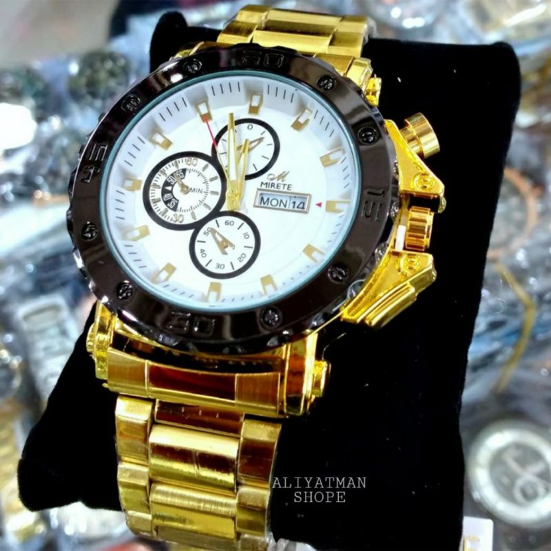 Jam Tangan Pria Mirete NEW Edition Sesuai Foto Original Anti Air Fitur Tanggal Hari Aktif Besstsller Terbaru Harga Promo | Original Strap Stainlees Steel _ Jam Tangan Cowok Import Mewah Elegan Sporty Frew box Dan Batrai Cadangan