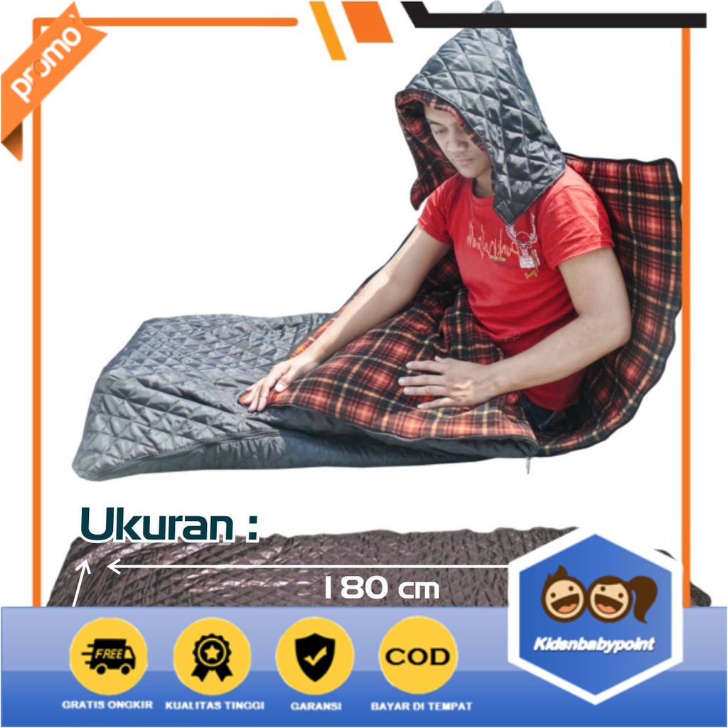 Sleeping Bag anannda SB Cabin Polar Bahan Lebih Tebal Lebih Hangat Nyaman Kualitas Terbaik GradeOri