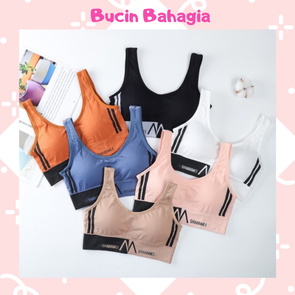 Bra Wanita Sport Pakaian Wanita Bh Tanpa Kawat Busa Push Up Import Murah BH28