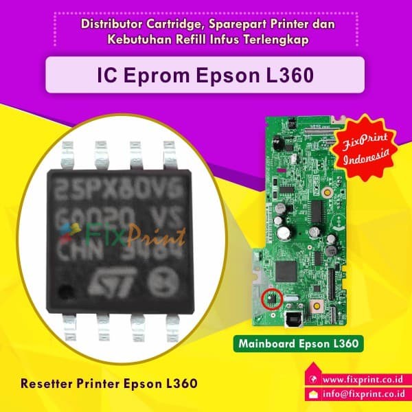 IC Eprom Eeprom Epson L360 Resetter Counter Mainboard Printer L360