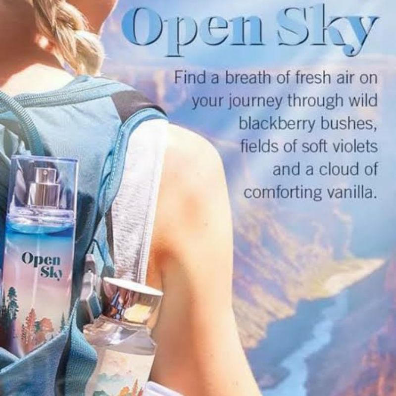 BATH &amp; BODY WORKS BBW OPEN SKY SERIES MIST LOTION SHOWER GEL BODY CREAM HAND CREAM SHOWER GEL BODY CREAM LOTION MIST WASH WALLFLOWER ROOMSPRAY SCENTPORTABLE GENTLE GEL DEEP CLEANSING GENTLE FOAMING CREAMY LUXE