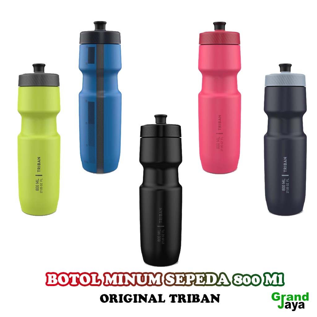 Botol minum sepeda 800 ml Triban softflow gowes olahraga lari running sport bottle bike minum united