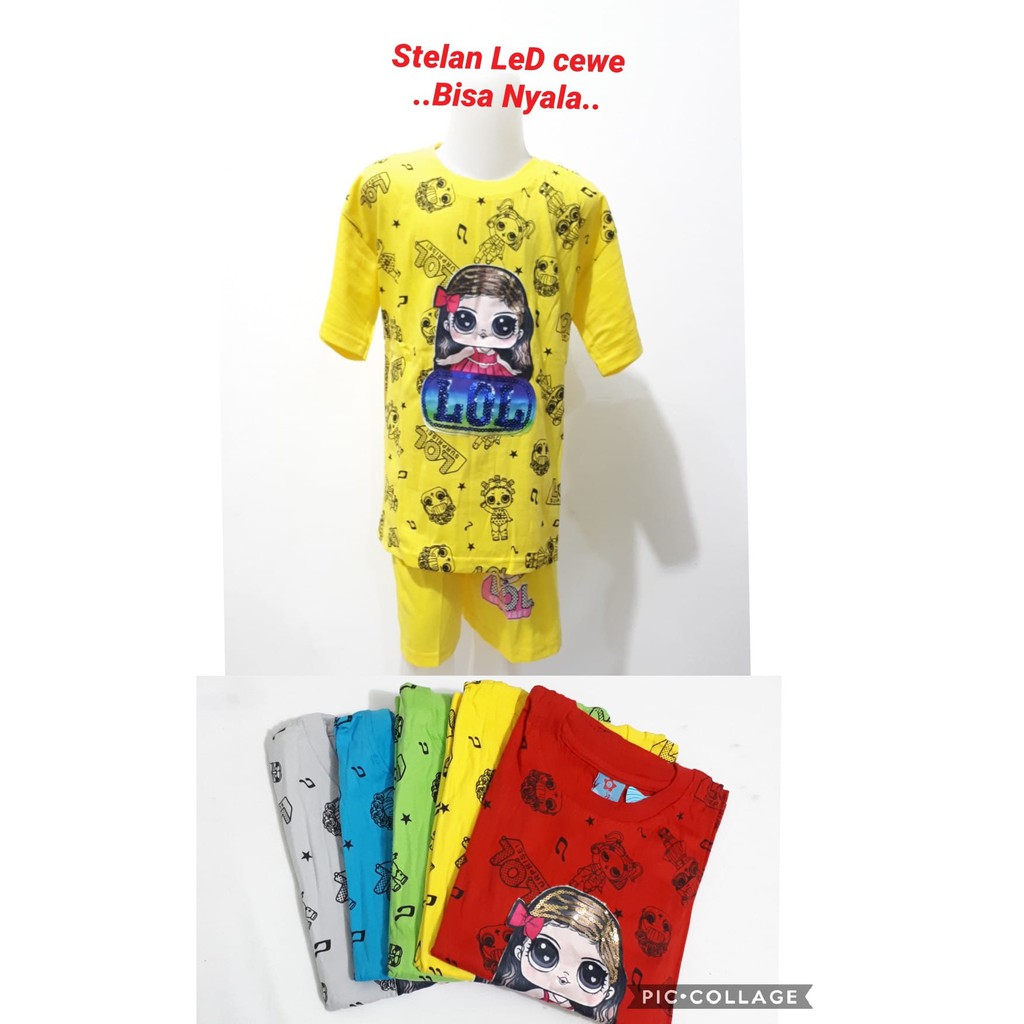 Baju stelan Anak LOL LED STELAN LED LOL NYALA STELAN 