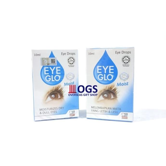 

Eye Glo Moist Eye Drops Biru 10mL Moisturizes Dry And Dull Eyes.