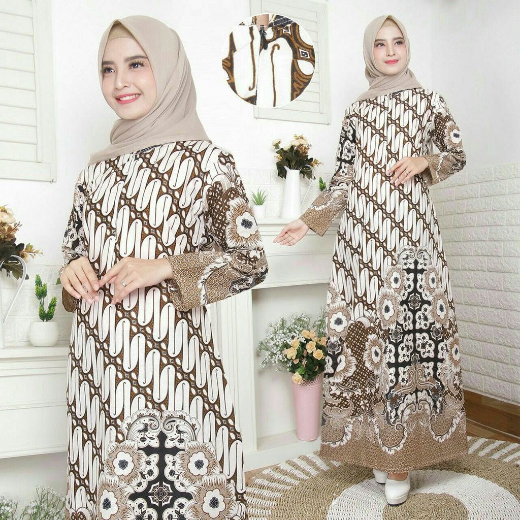 Gamis batik asli pekalongan murah kualitas terbaik matt katun halus