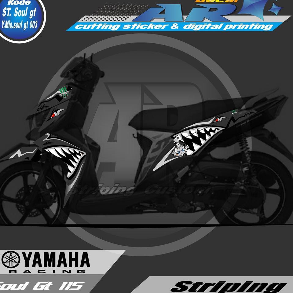 Buy Now STRIPING MIO SOUL GT STIKER MOTOR MIO SOUL GT STIKER MIO SOUL GT SHARK 03 Shopee Indonesia