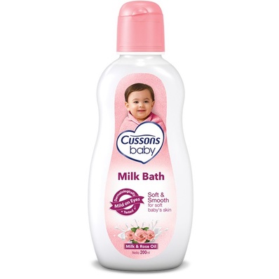 Cussons Milk Bath Soft &amp; Smooth Sabun Mandi Bayi Kemasan Botol