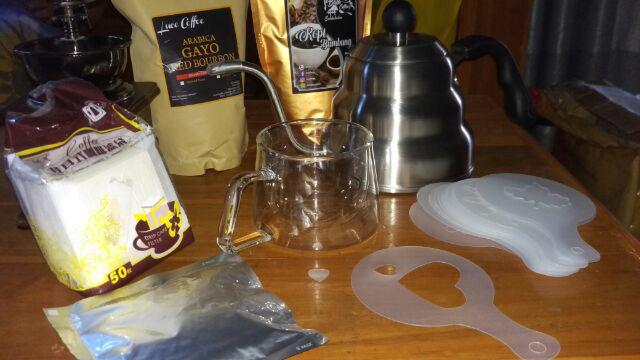 Teko Leher Angsa V60 Gooseneck Coffee Kettle - Coffee Pot 1 Liter