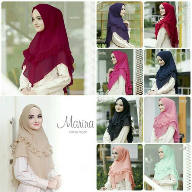 JILBAB/HIJAB/KERUDUNG BERGO CERUTI MARINA
