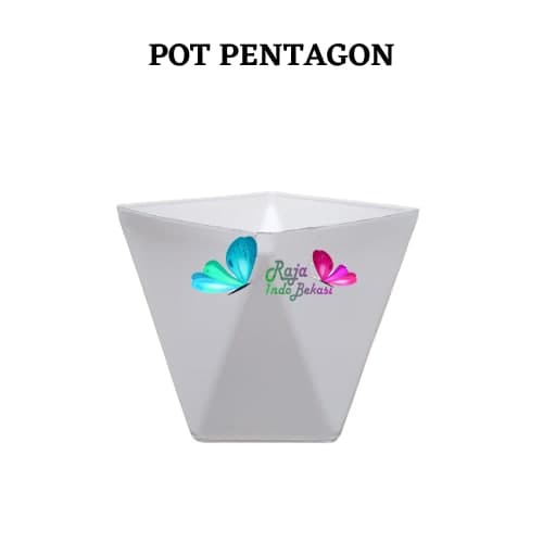 Rajaindobekasi Pot Pentagon 20 Putih Pot Tabitha Diamond 20 25 Putih Pot Bunga Tanaman Tinggi Pot Diamond Tabitha Putih Pink 20 25 30 35 Grosir