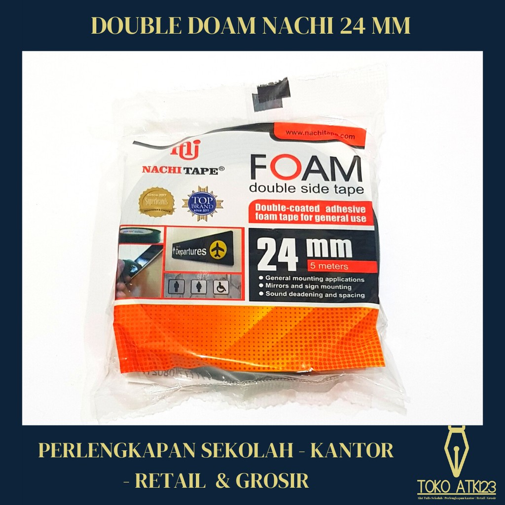 Isolasi Double Foam Merk Nachi 24mm x 5m