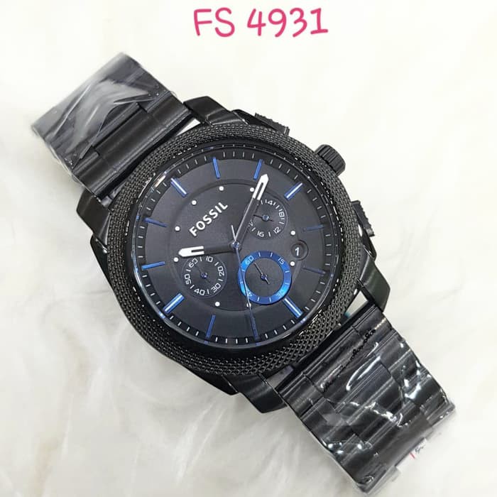 Sale Jam Tangan Pria Merek Fossil FS4931 & FS 4931 Black Original 4.5cm Garansi 1 th