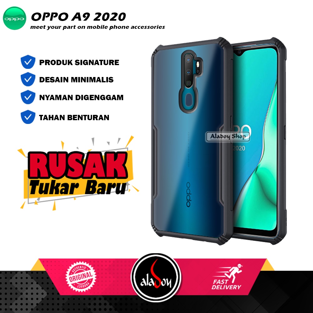 Case Oppo A9 2020 Armor Fusion Shockproof Transparent Premium Casing