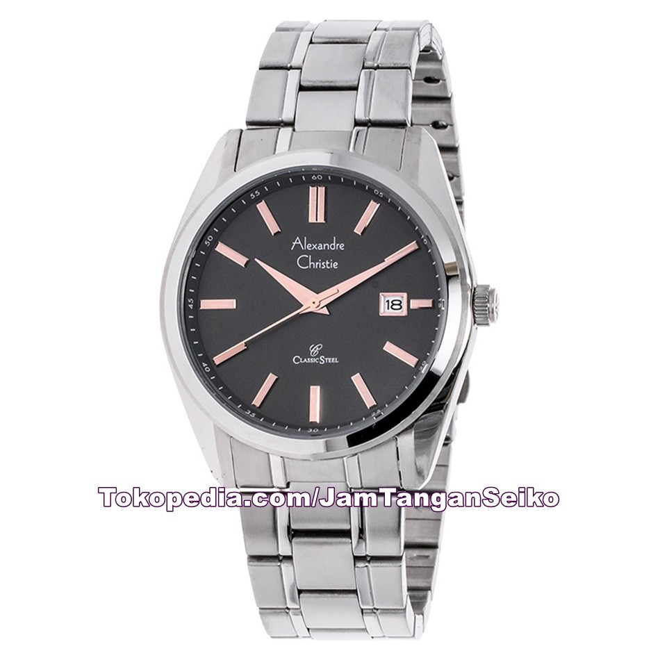 Jam Tangan Pria Alexandre Christie AC 8514 MD BSSBA Original Stainless