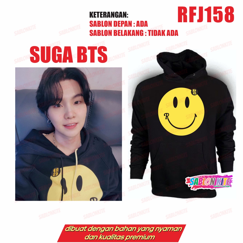 MURAH!!! HOODIE SUGA SMILE RFJ158 UNISEX