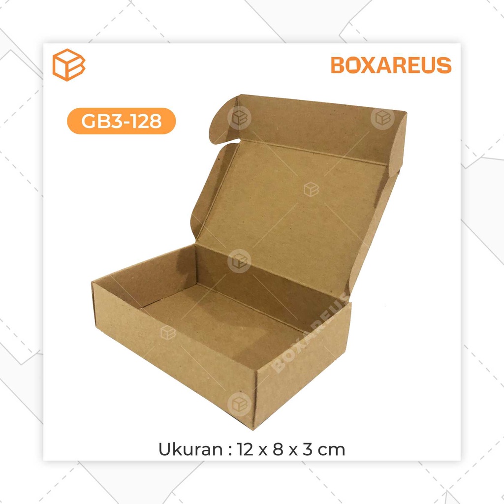 Gift Box Kotak Packing Packaging Souvenir Bahan Brown 12x8x3 cm | GB3