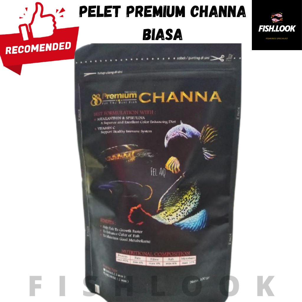 Pelet Premium Channa 100g Pellet Predator Chana - 2mm