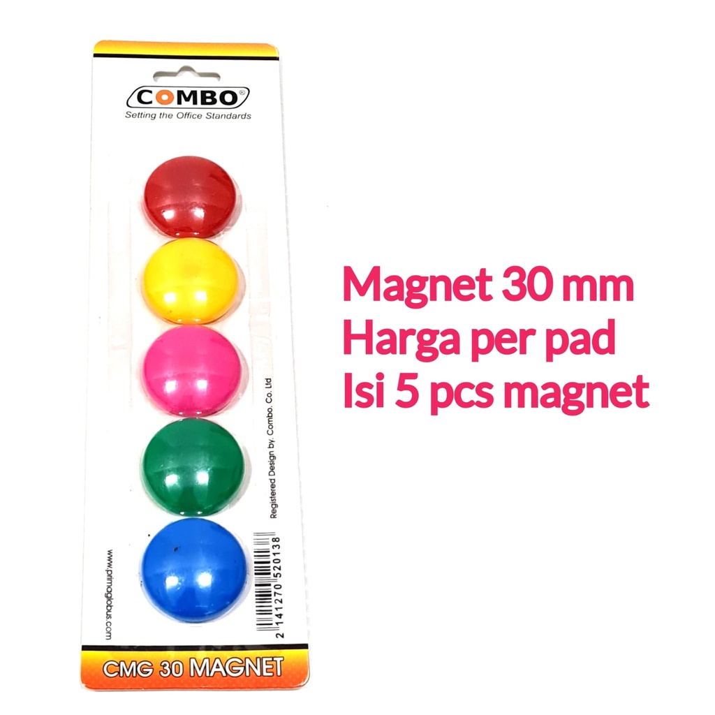 

Magnet Whiteboard BOS 30 mm Isi 5 Pcs