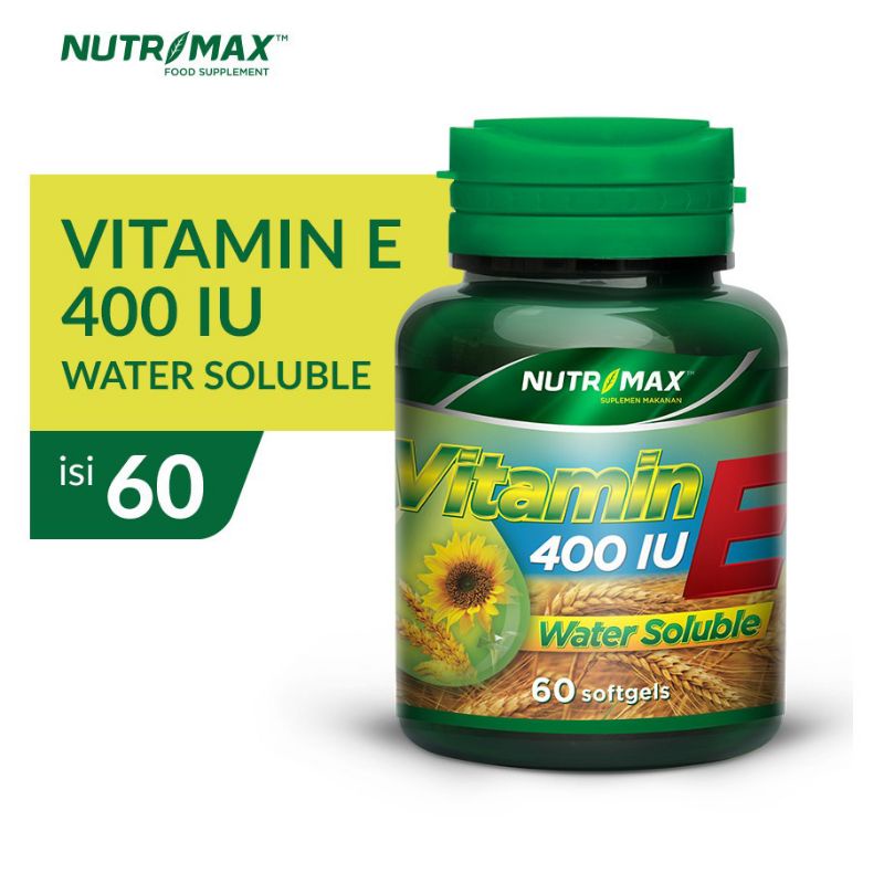 Nutrimax Vitamin E 400 IU isi 60 Nutrisi Alami Buat kesuburan Kesehatan Kulit Anti Oksidan Aging