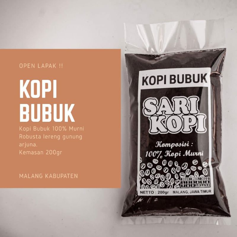 

KOPI BUBUK MURNI 200 gram MURAH BANGET