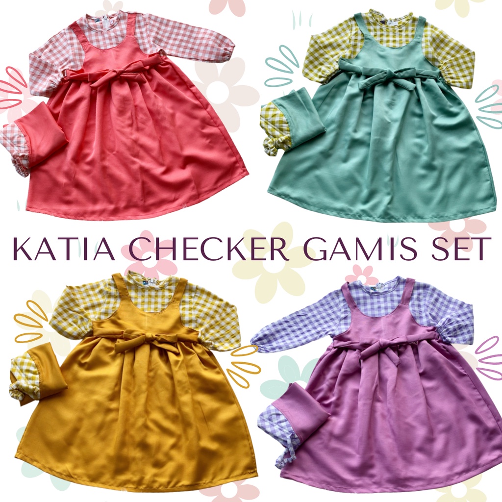 gamis bayi anak 1 2 3 TAHUN 6 12 18  bulan KATIA gamis dress free hijab dress muslim baby cewek perempuan balita katun