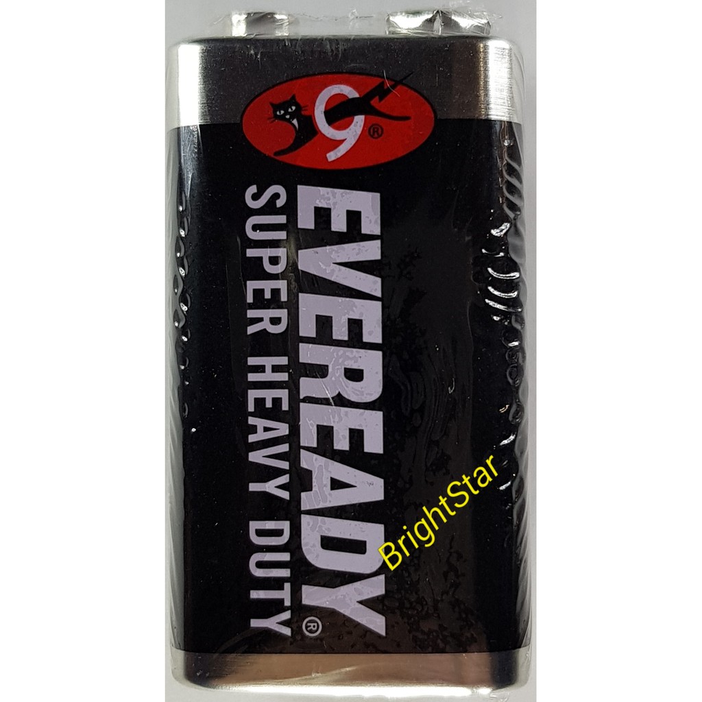 Eveready Baterai (Battery / Batre) Kotak 9V Hitam 1222 / 6F22 - Hitam