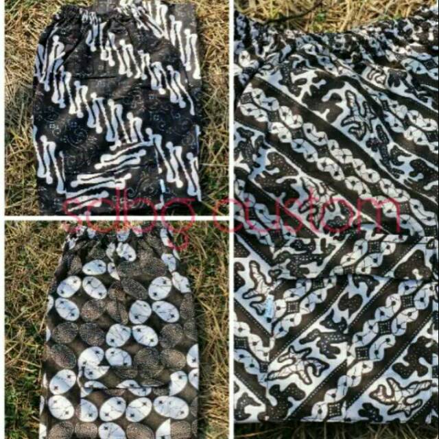 Celana batik panjang, celana kolor panjang, celana santai, tradisional, batik jawa jogja solo hitam