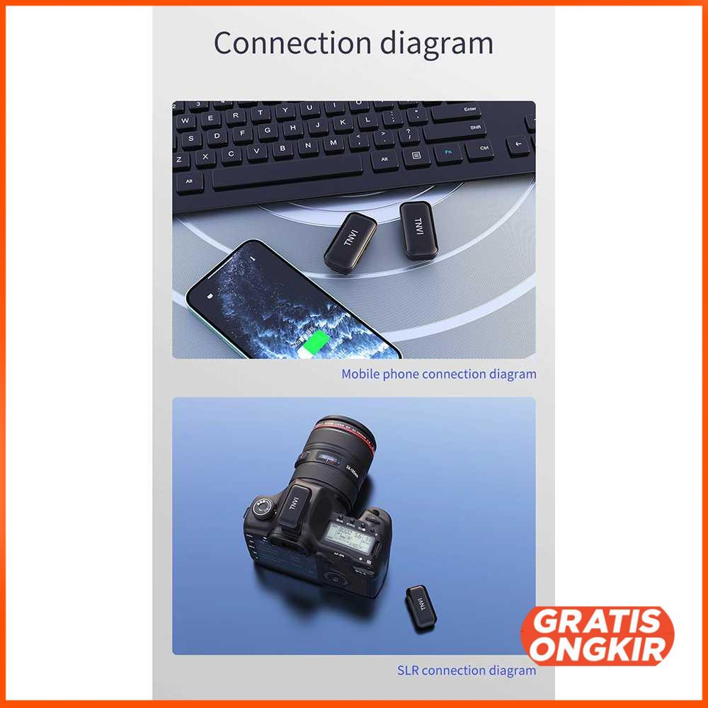 Mikrofon Lavalier Wireless Lapel Microphone System V3