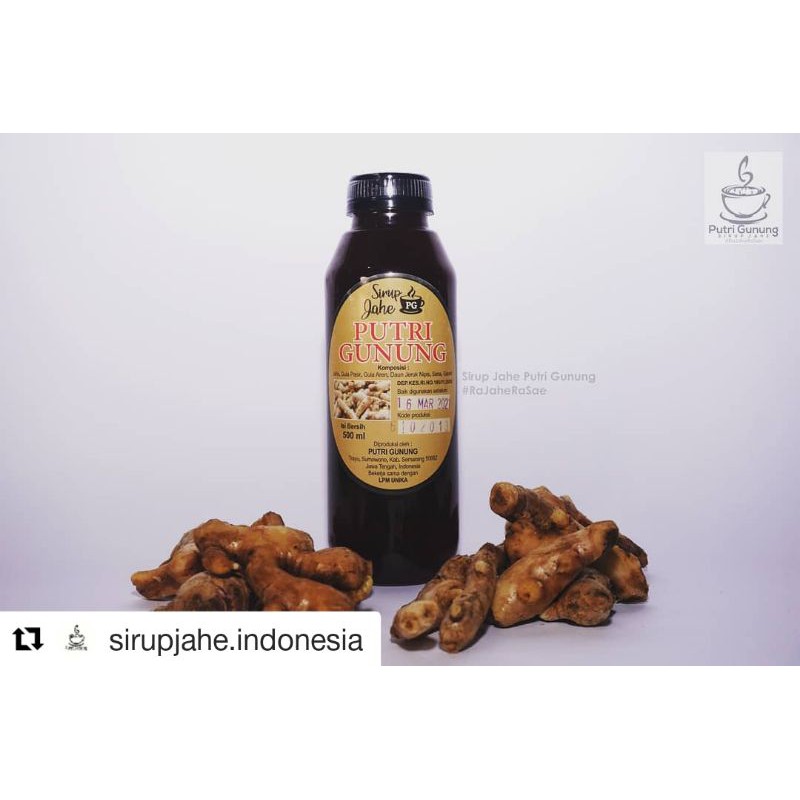 Sirup Jahe Putri Gunung Botol plastik