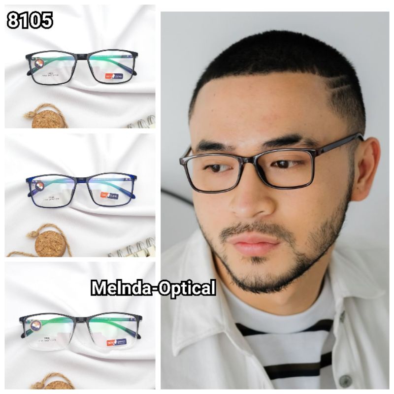 Kacamata Cowok Kode 8105,Kacamata Pria Model Kekinian,Kacamata Minus Antiradiasi