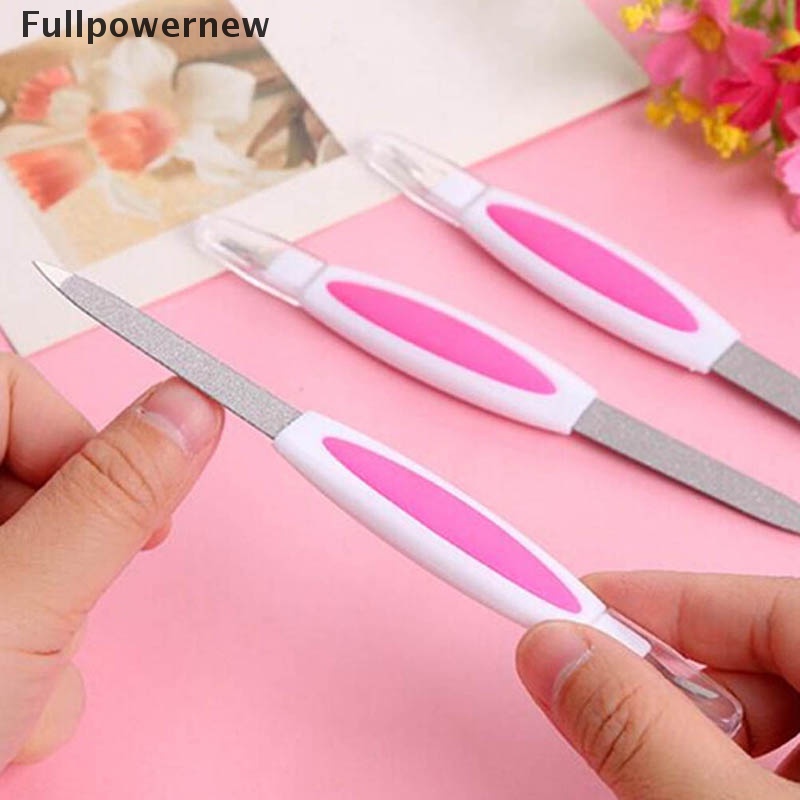 [FULL] 2 in 1 stainless steel nail file scrub buffer double sides pedicure tools