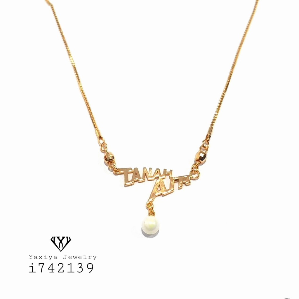 

Kalung Tanah Air Permata Lapis Emas Perhiasan Imitasi Yaxiya Jewelry 560