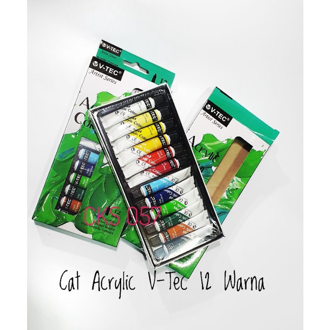 

Cat Acrylic 12 Warna V-Tec