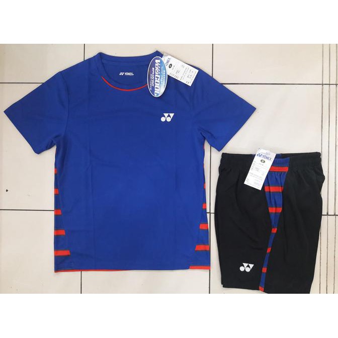 Baju Badminton Import Plus Celana Badminton Import Yonex Biru