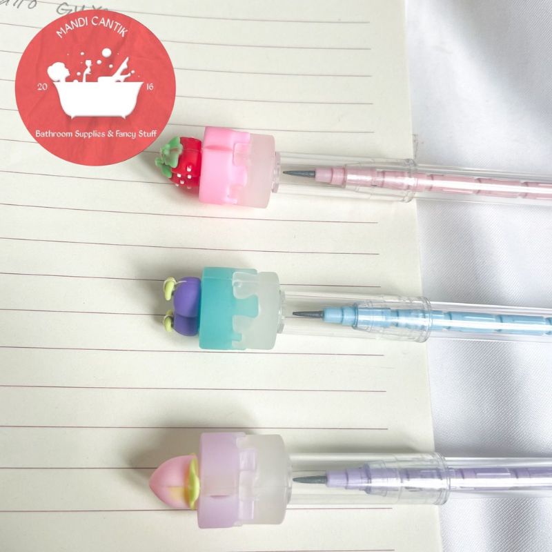

Pensil Kue lapis lucu Pencil Alat Tulis kantor Bensia 2B Pensil susun karakter