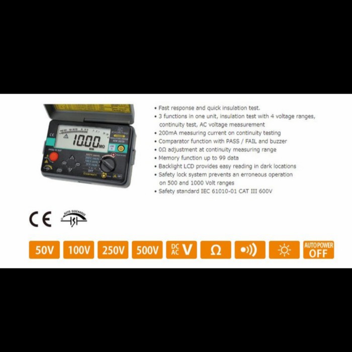 Kyoritsu Kew 3022a digital insulation