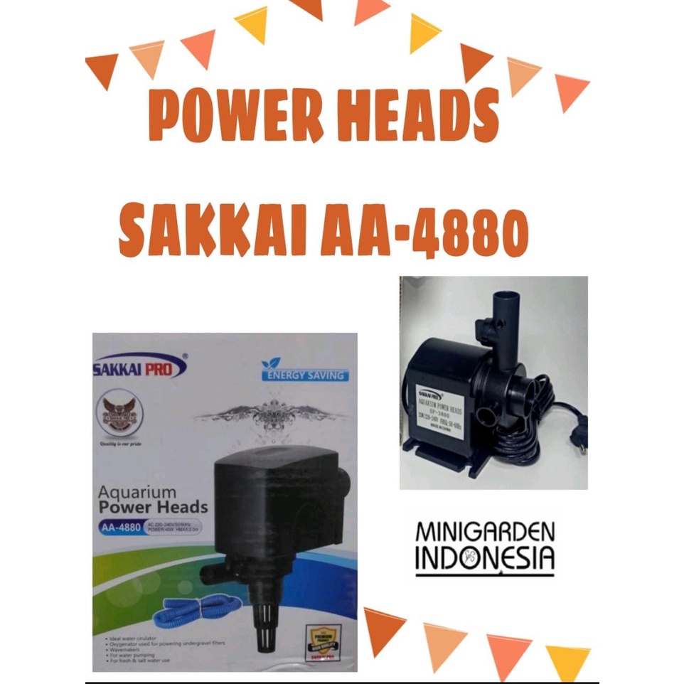 SAKKAI PRO AA-4880 POWER HEAD SUBMERSIBLE PUMP POMPA CELUP AQUARIUM