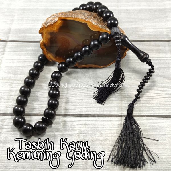 Tasbih Kayu Hitam Kemuning Hitam 33 Butir Asli Bergaransi termurah