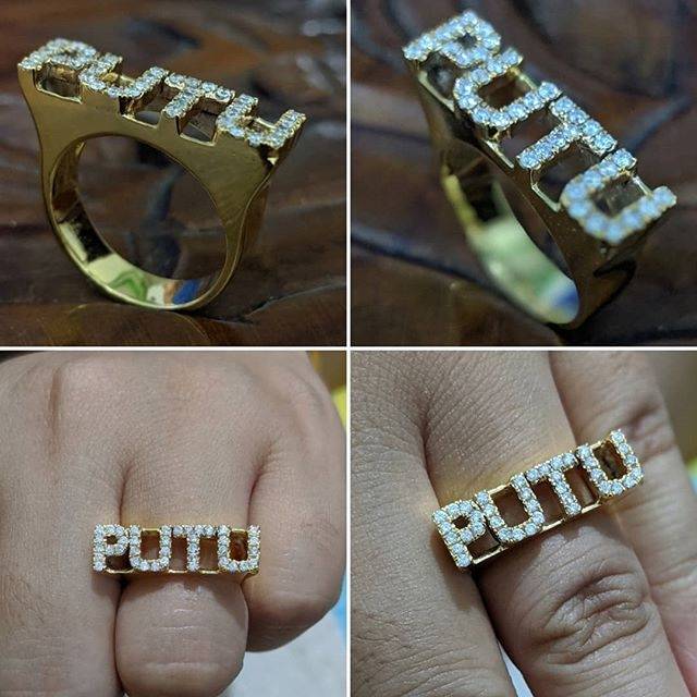 Cincin emas berlian eropa asli 100% natural diamond dengan sertifikat card LAB /CINCIN CUSTOM NAMA