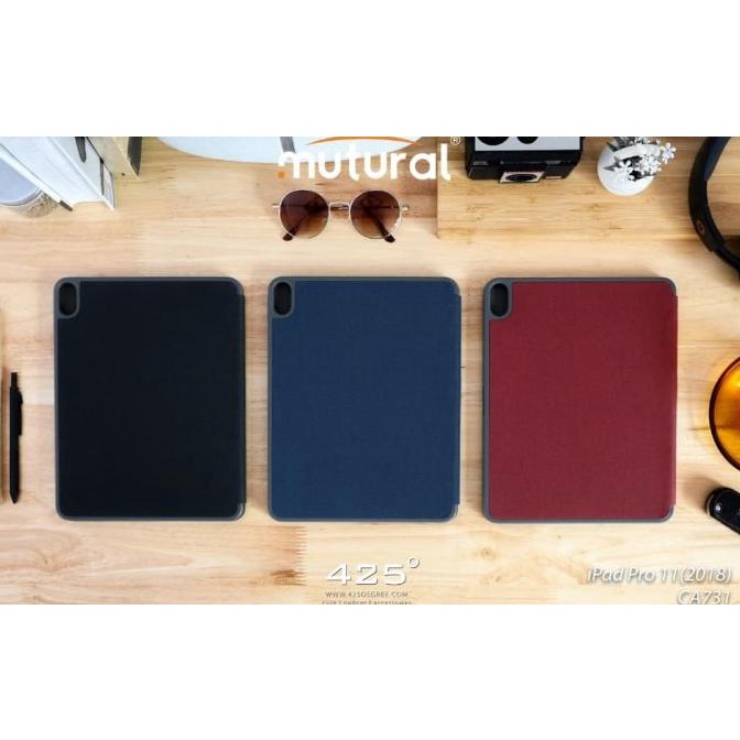 

Ipad Pro 12.9 Inci 2018 Mutural Flip Case Leather Slot Pen Shockproof