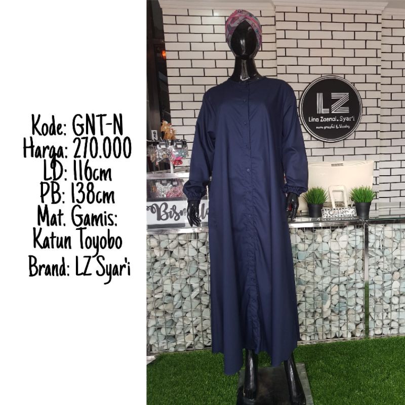 Gamis Polos Navy #Katuntoyobo