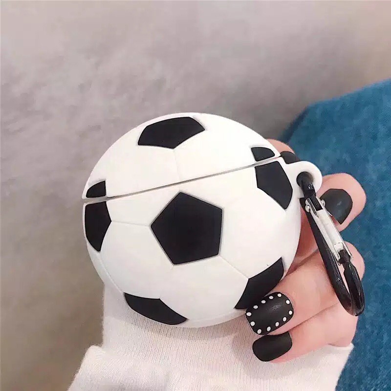 airpod case bola basket nba sepak bola oranye putih hobi