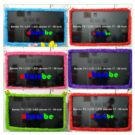 Bando TV Sarung tv pelindung tv untuk ukuran 45 - 50 inch / Bandana TV / Sarung TV karakter