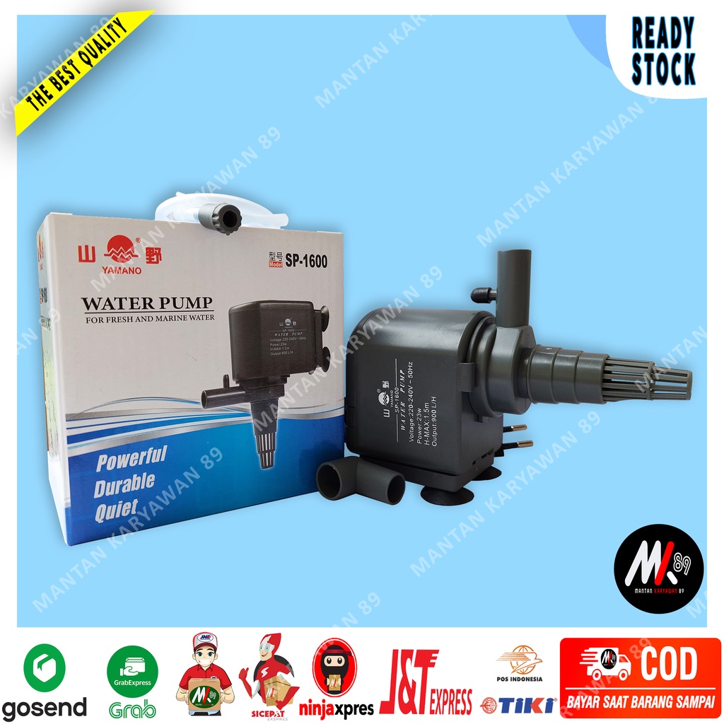 Pompa Air Aquarium Celup Yamano SP 1600 Tanpa Kuras Akuarium Power Head Water Pump SP-1600 Original 