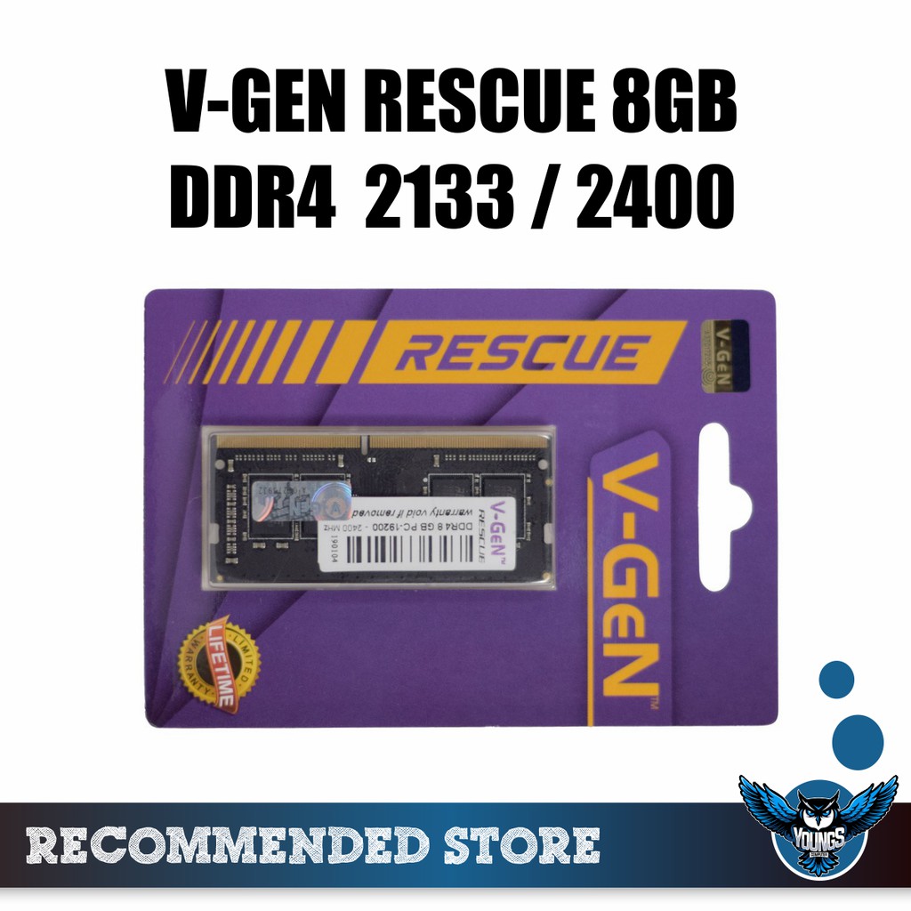 RAM LAPTOP V-GEN RESCUE 8GB DDR4 2133 / 2400 / 2666 SODIMM VGEN