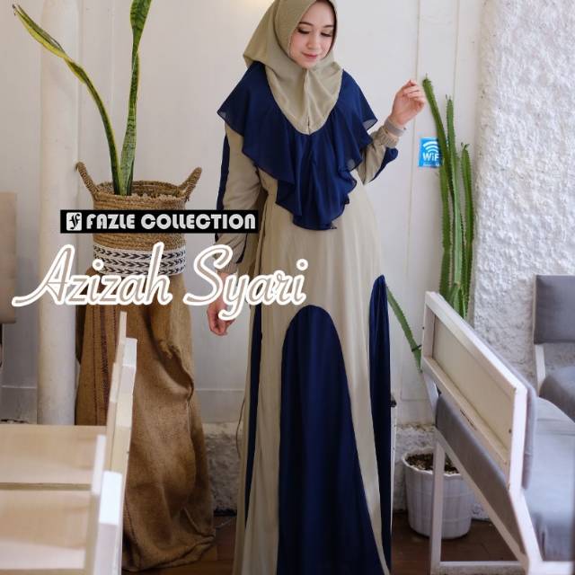 Gamis Azizah syar'i original fazle collection