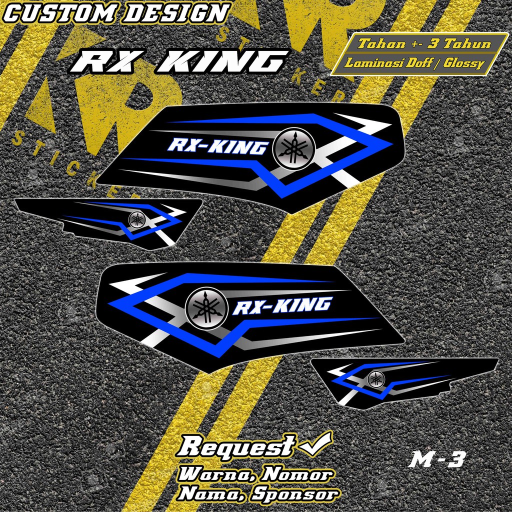 Striping Rx King Custom desain , Sticker Rx king Variasi Request Desain decal rx king