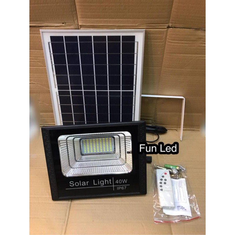 Lampu tembak led solar panel surya 40watt 40 w sorot led 40 watt 40w