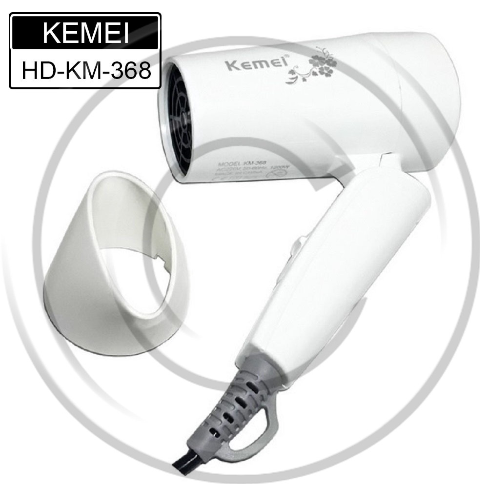 KEMEI / KM-368 / Hair Dryer Mini Foldable Hairdryer Travel / Hairdryer Lipat Mini / Pengering Rambut - CO
