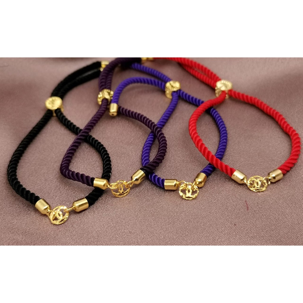 Gelang Charm CC Emas kadar 8k 37.5% 375 &amp; Gelang Korea Serut